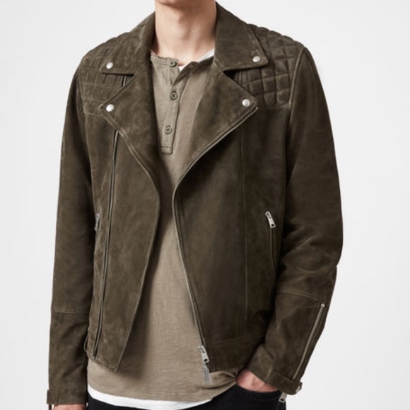 all saints suede leather jacket